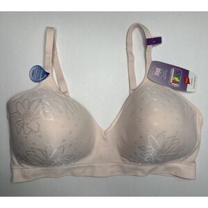 Hanes Ultimate Perfect Coverage Comfort Flex Fit WireFree Bra DHHU08 2XL Pink